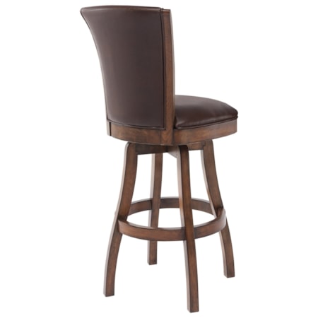 26&quot; Counter Height Swivel Wood Barstool