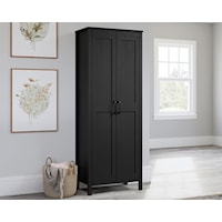 Transitional 2-Door Storage Cabinet with Adjustable Shelves