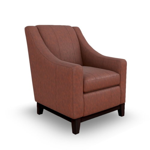 Contemporary Club Chair with Reversible Cushion