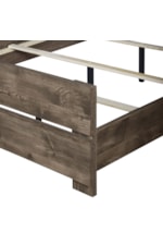 New Classic Misty Lodge Rustic Queen Panel Bed with Built-in Lighting