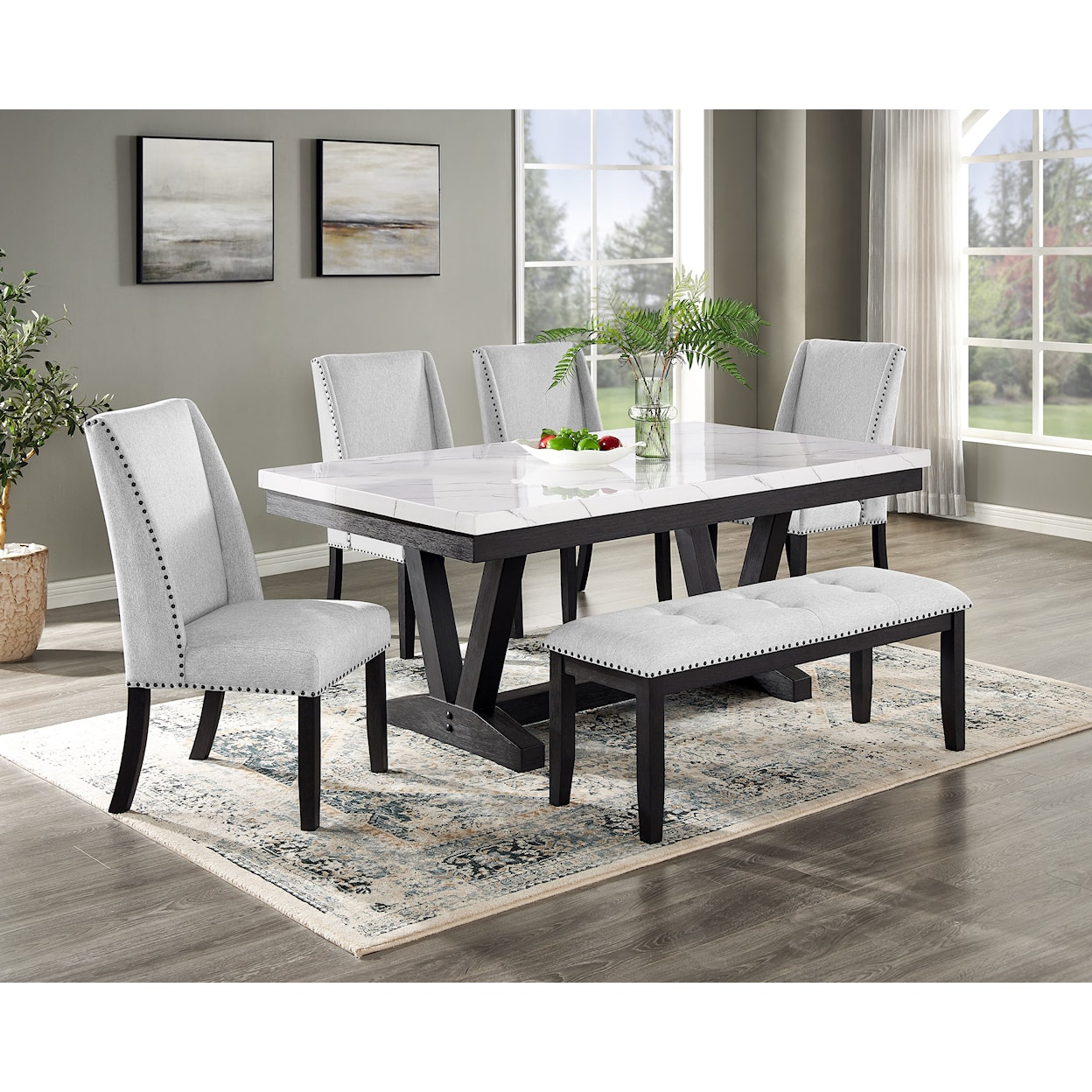 Crown Mark Vance 6-Piece Dining Set