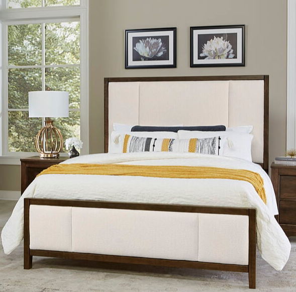 Artisan & Post Crafted Cherry Queen Upholstered Panel Bed
