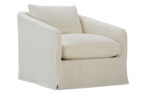 Contemporary Swivel Chair with Slipcover