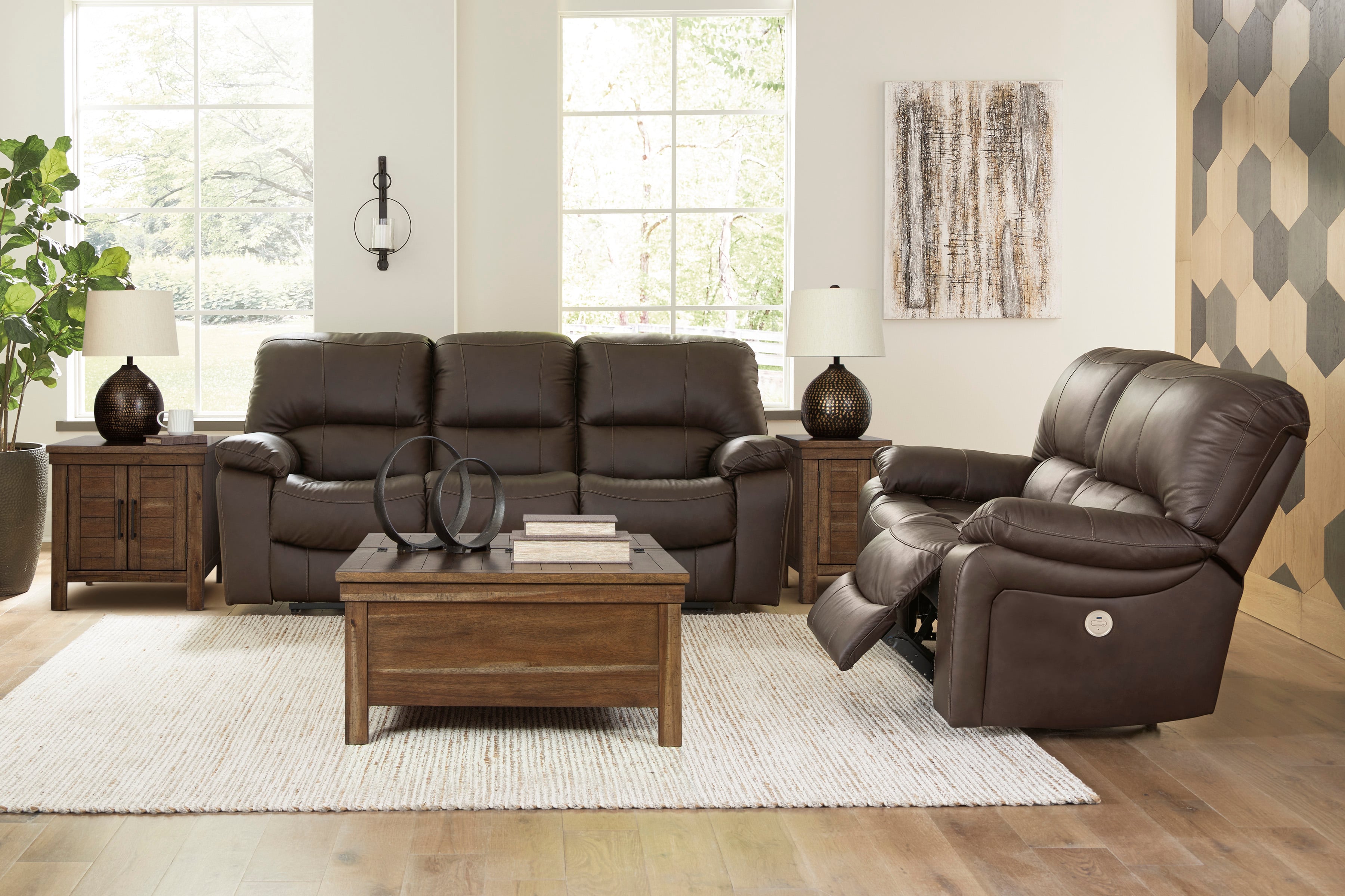 Signature Design by Ashley Leesworth Reclining Power Loveseat