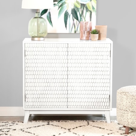 Woodcomb Pattern Accent Cabinet