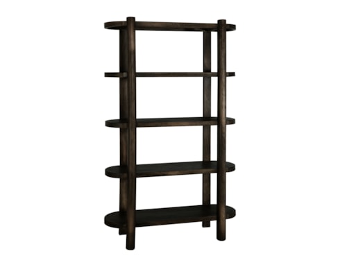 Modern Rustic 5-Shelf Bookcase