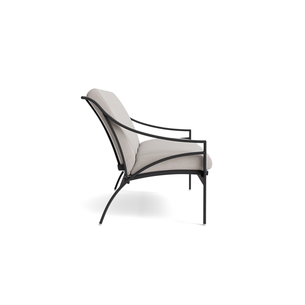 Cushioned Slope-Arm Sofa