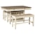 Signature Design by Ashley Bolanburg Relaxed Vintage 3-Piece Counter Table with Wine Storage and Bench Set