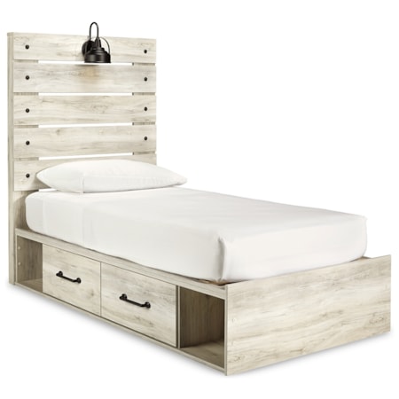 Twin Panel Bed With 4 Storage Drawers