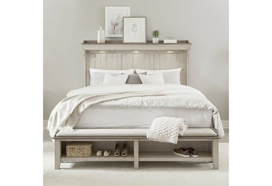 Ivy Hollow Queen Mantle Storage Bed by Liberty Furniture at Lynn's Furniture & Mattress