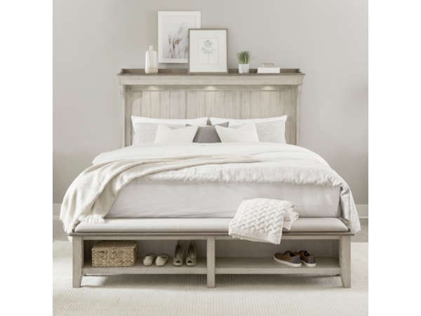 4-Piece Queen Mantle Storage Bedroom Set