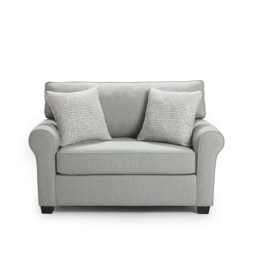 Transitional Chair and a Half with Twin Sleeper
