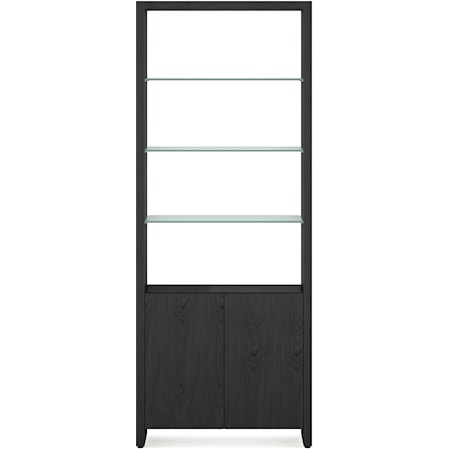 Contemporary Double Shelf with Glass Shelves