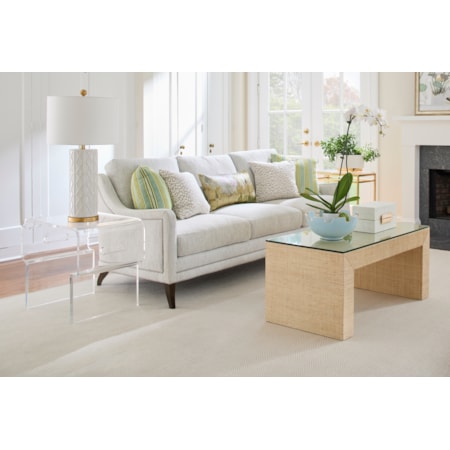 Seed Glass Side Table - Gold