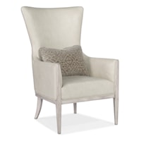 Transitional Club Chair with Accent Pillow
