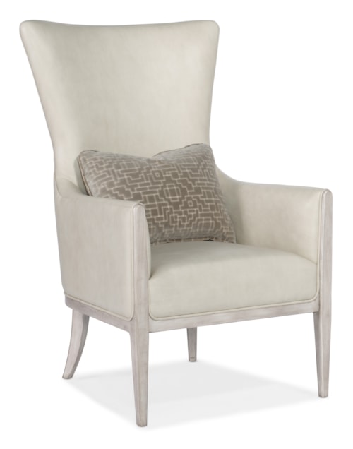 Transitional Club Chair with Accent Pillow