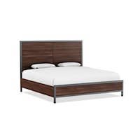 Contemporary King Panel Low Profile Bed