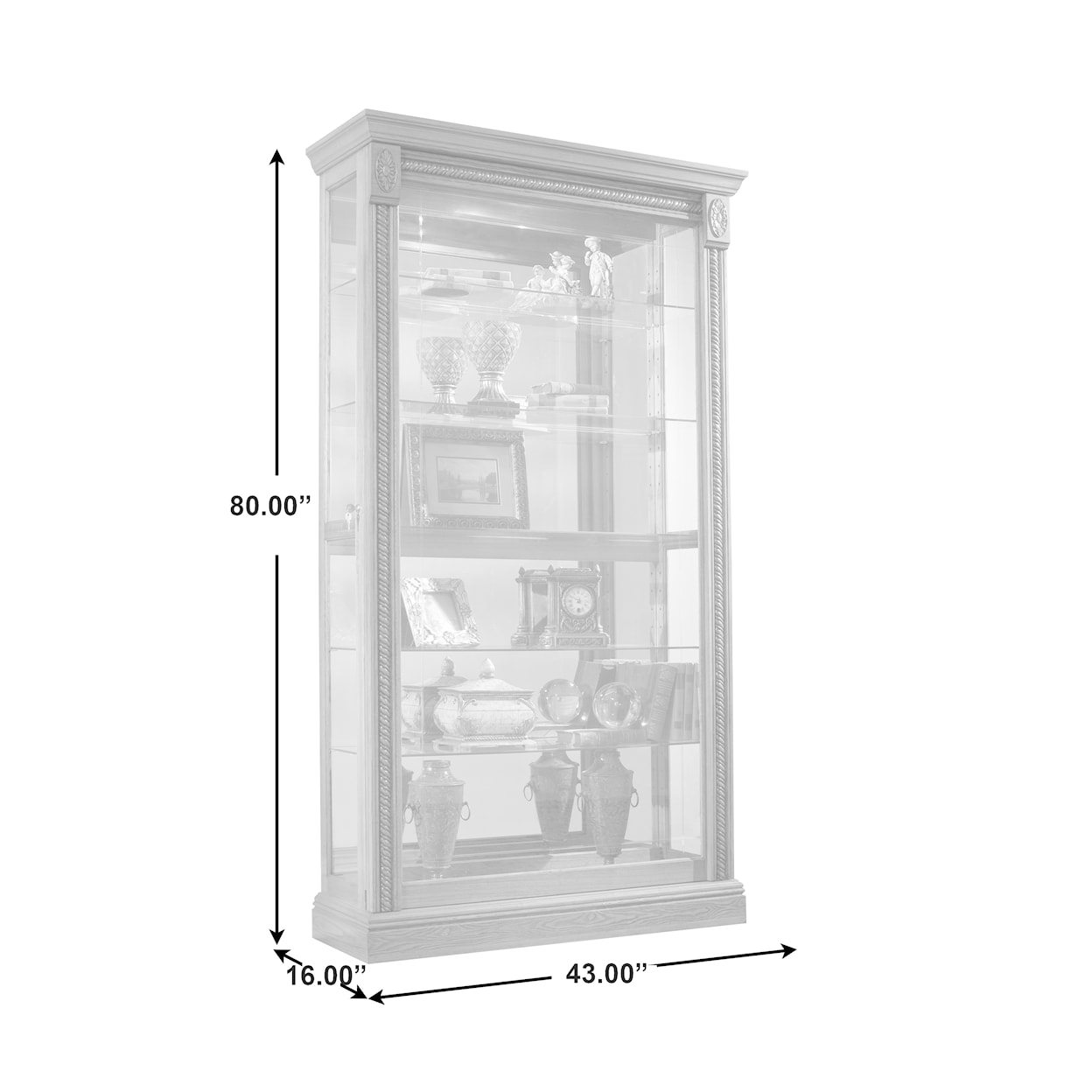 Pulaski Furniture Curios Two-Way Sliding Door Curio