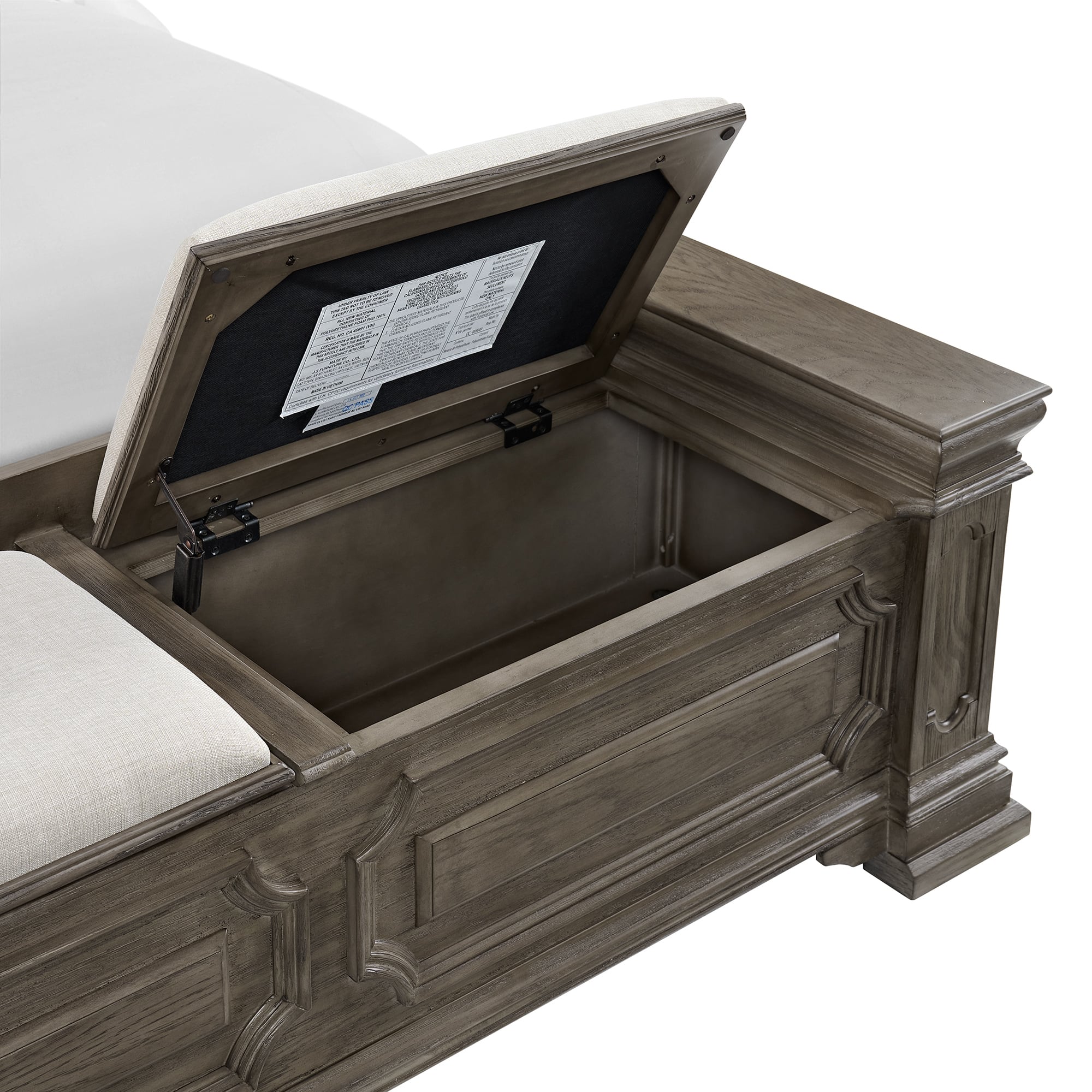 Elements International Kings Court Queen Storage Bed