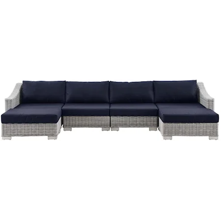 Outdoor 6-Piece Sectional Sofa Set