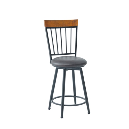 Transitional Swivel Counter Chair