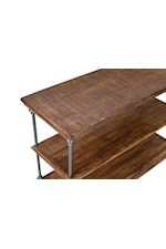 Jofran Larson Industrial Larson Sofa Table with Open Shelving 