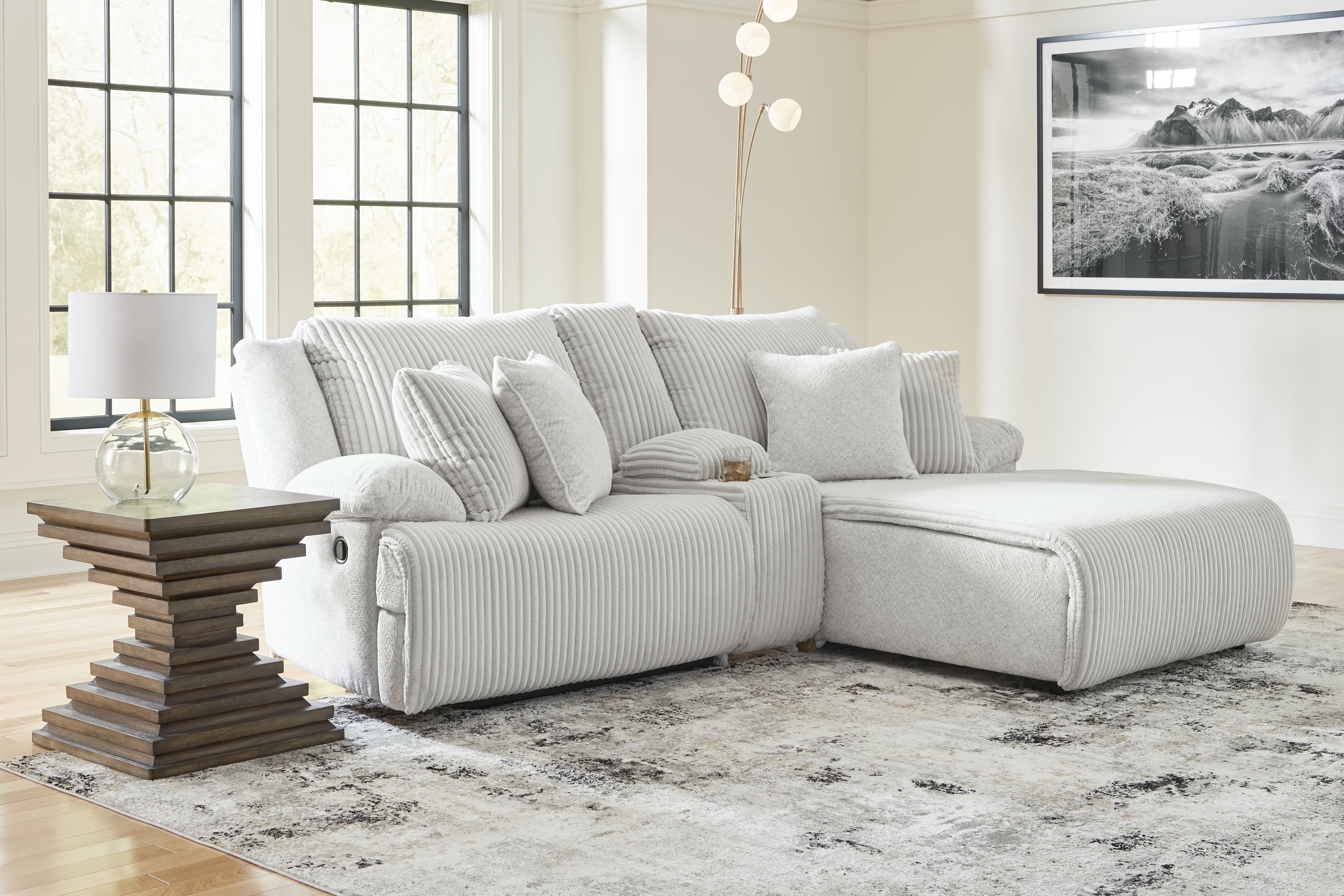 Signature Design by Ashley Top Tier 3-Piece Reclining Sectional Sofa With Chaise
