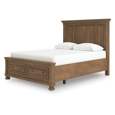 Queen Panel Storage Bed