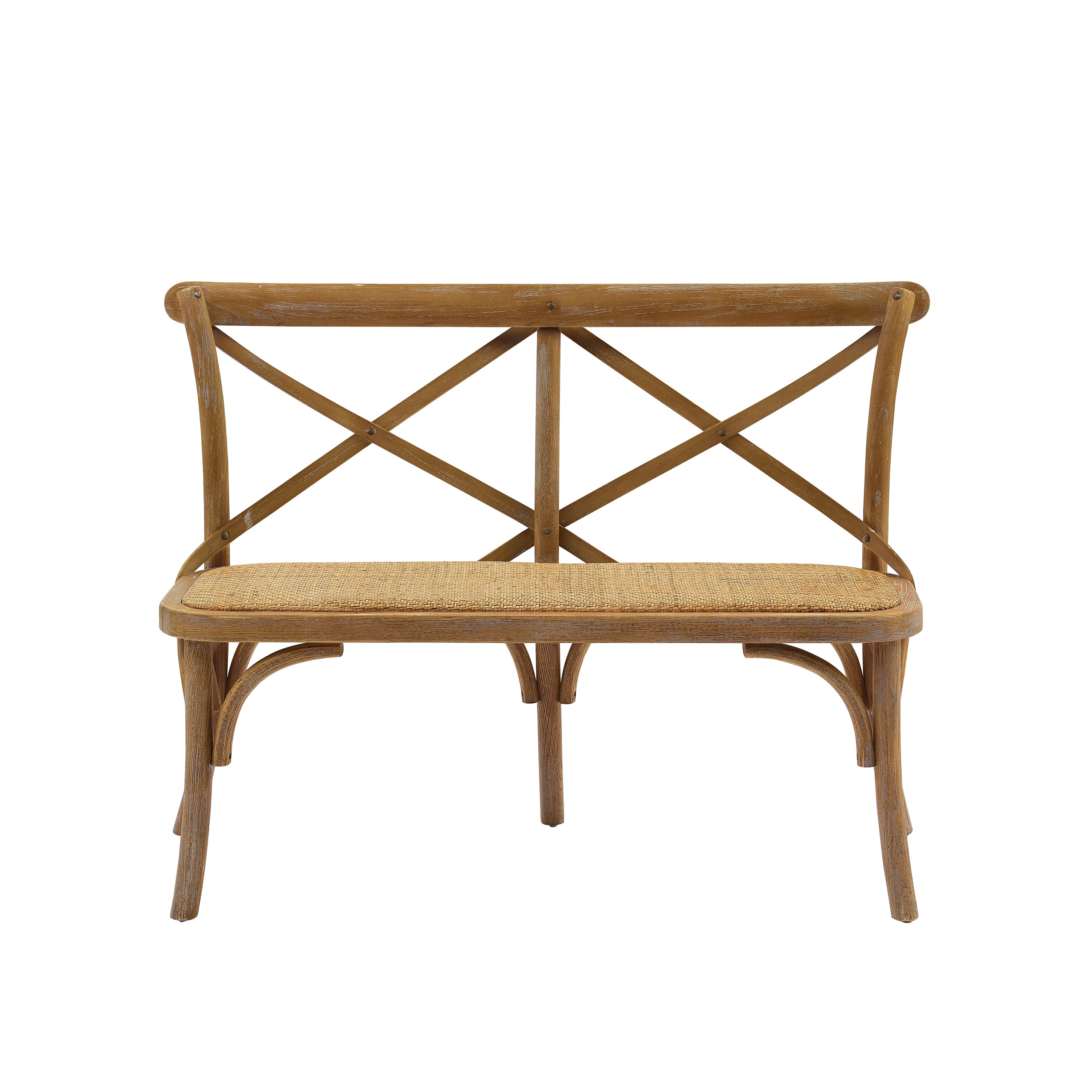 Hyde Brown Bentwood Xback Bench