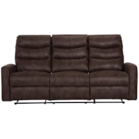 Contemporary Reclining Sofa with Track Arms