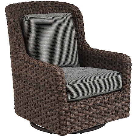 Contemporary Outdoor Swivel Glider Chair