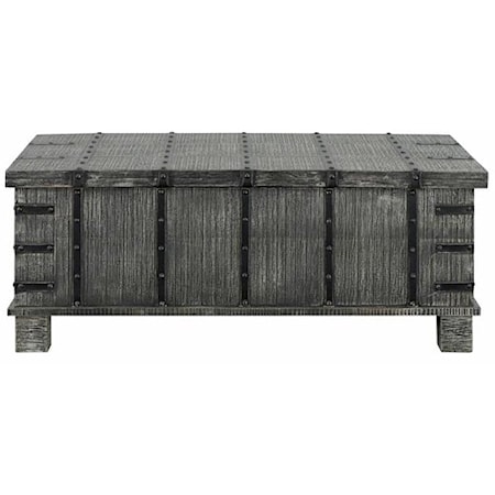 Rustic Industrial Lift-Top Coffee Table