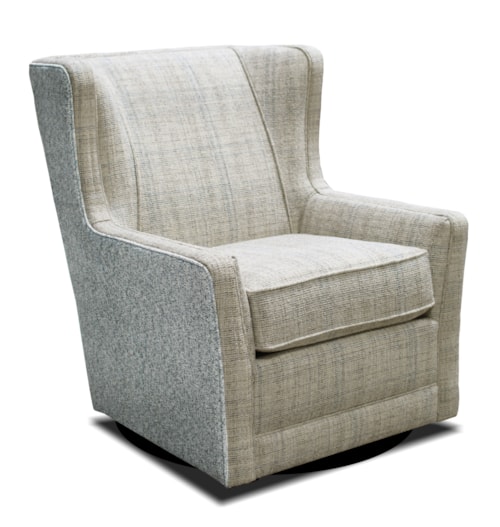 Transitional Wing Back Swivel Glider Chair