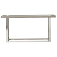 Contemporary Console Table with Stainless Steel Base