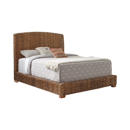 Banana Leaf Cal King Panel Bed