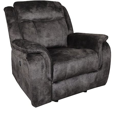 Casual Upholstered Glider Recliner with Power Footrest