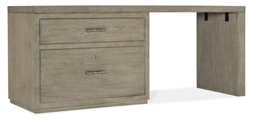 Casual 2-Drawer Desk with Locking File Drawer