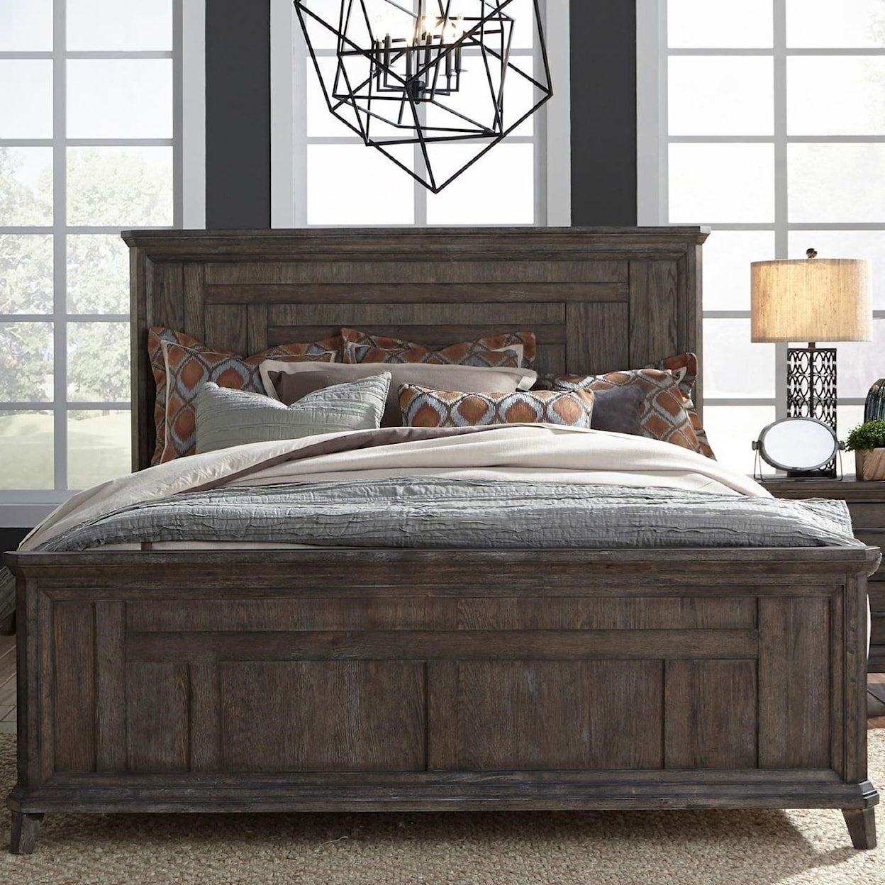 Liberty Furniture Artisan Prairie California King Panel Bed