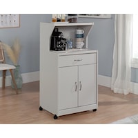 Transitional 2-Door Kitchen Cart with Adjustable Shelf