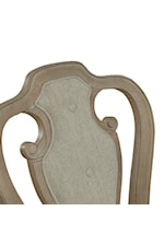 Shaped arched cap rail and button tufted back