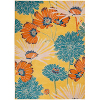 4' x 6' Yellow Multicolor Rectangle Rug