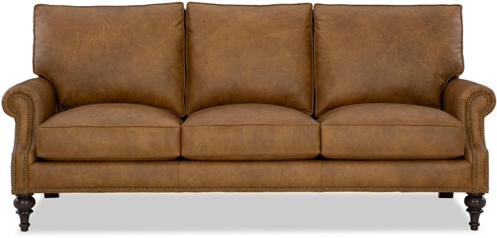 3-Cushion Leather Sofa
