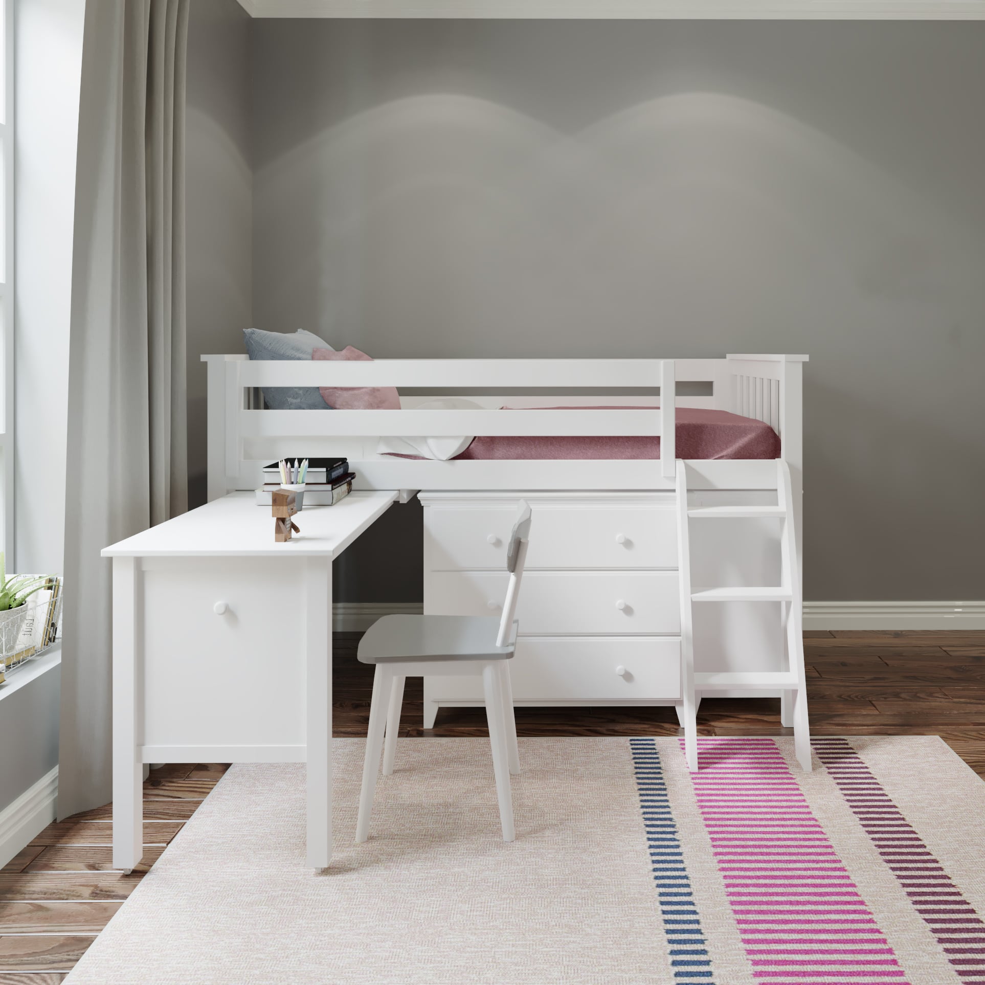 Windsor Youth Twin Loft Bed w/Dresser's