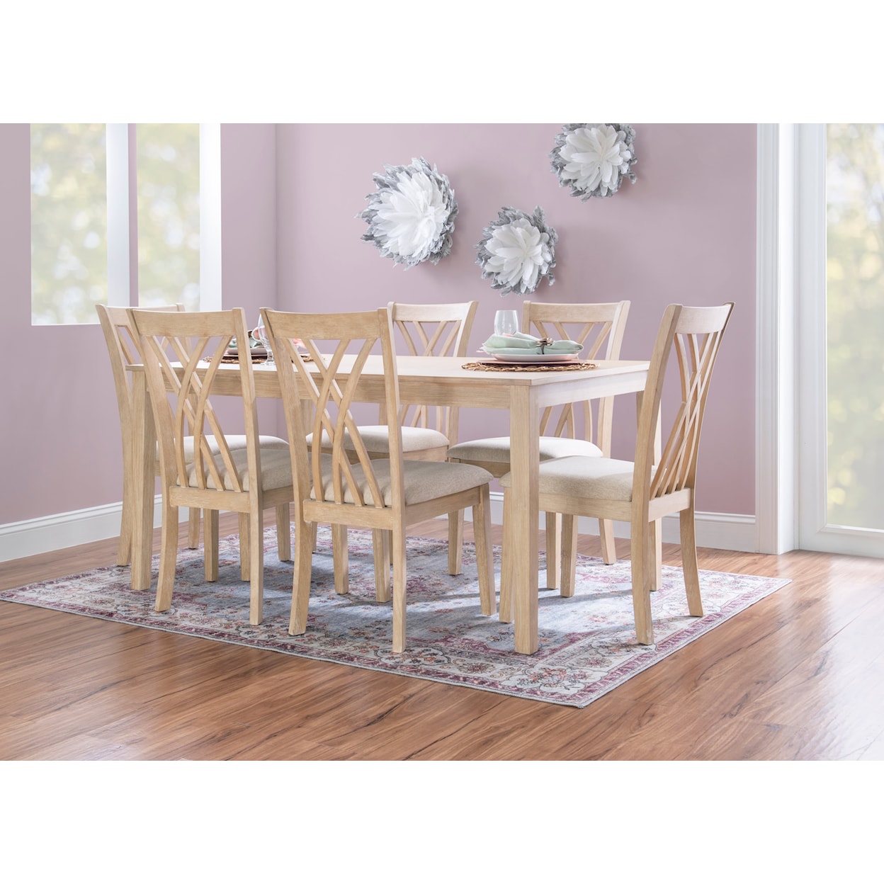 Powell Maggie Maggie 7Pc Dining Set Natural