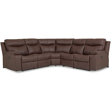 Providence Casual 5-Piece Manual Reclining Sectional Sofa with Pillow Arms