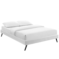 King Vinyl Bed Frame with Round Splayed Legs