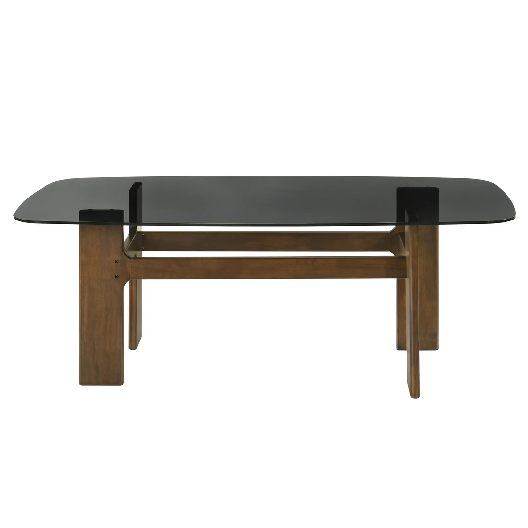 79" Tempered Glass-Top Dining Table