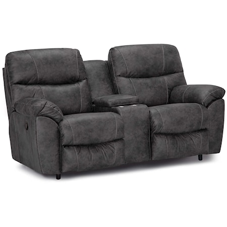 Manual Reclining Console Loveseat