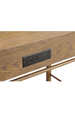 Magnussen Home Hadleigh Home Office Traditional Oval Writing Desk with USB Ports