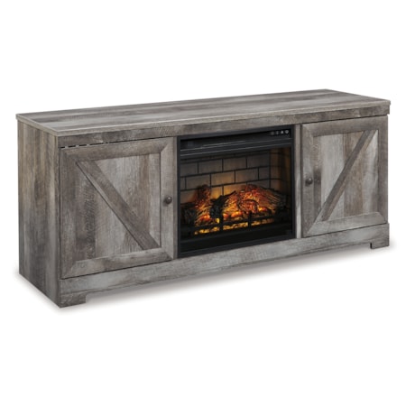 63" TV Stand With Electric Fireplace